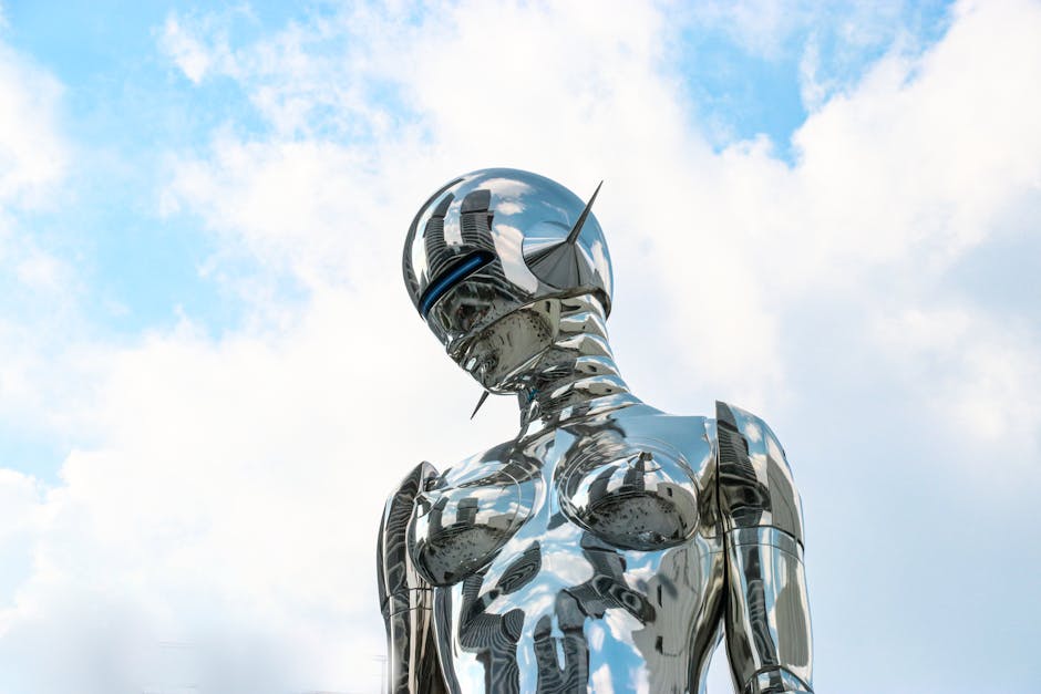 AI 기술과 미래 도시를 상징하는 이미지